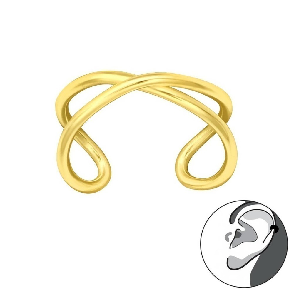 14k Vermeil Gold Ear Cuff Infinity Earring